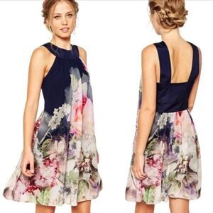 Ted Baker London Marindi Peony Sleeveless Swing Dress Size 6